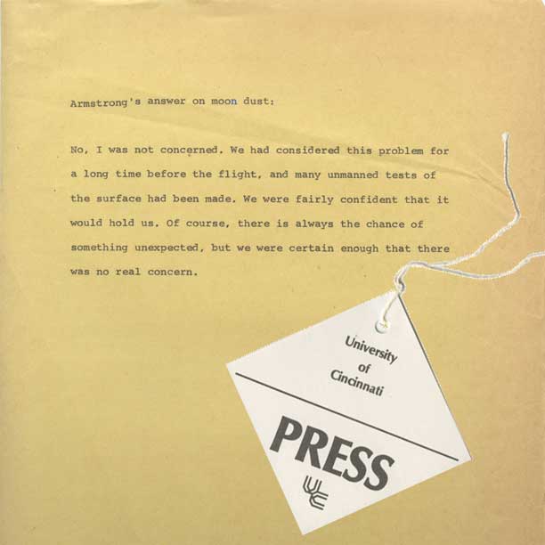Armstrong's Answer on Moon Dust at UC Press Conference, 1979