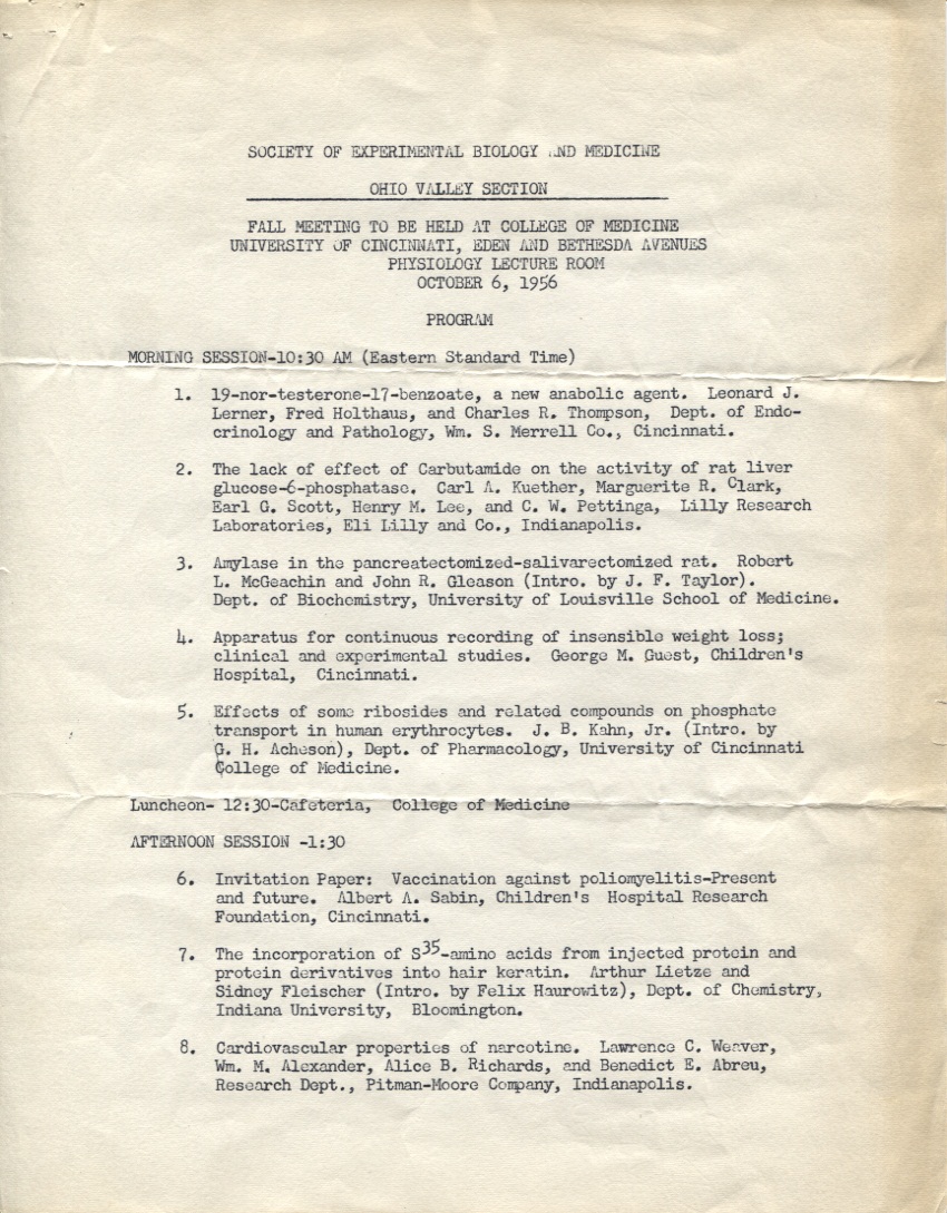 “Vaccination against Poliomyelitis"